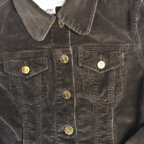 Levi Strauss dark brown corduroy jean jacket sz M euc - Picture 2 of 5